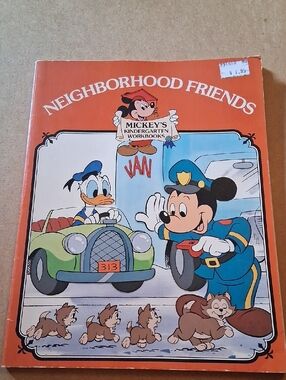 Disney Neighborhood Friends Mickey's Kindergarten Workbook - Orange and Blue